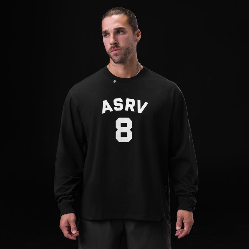 Asrv 0851. Tech Essential™ Relaxed Men's Long Sleeve Black | 64859NVJP