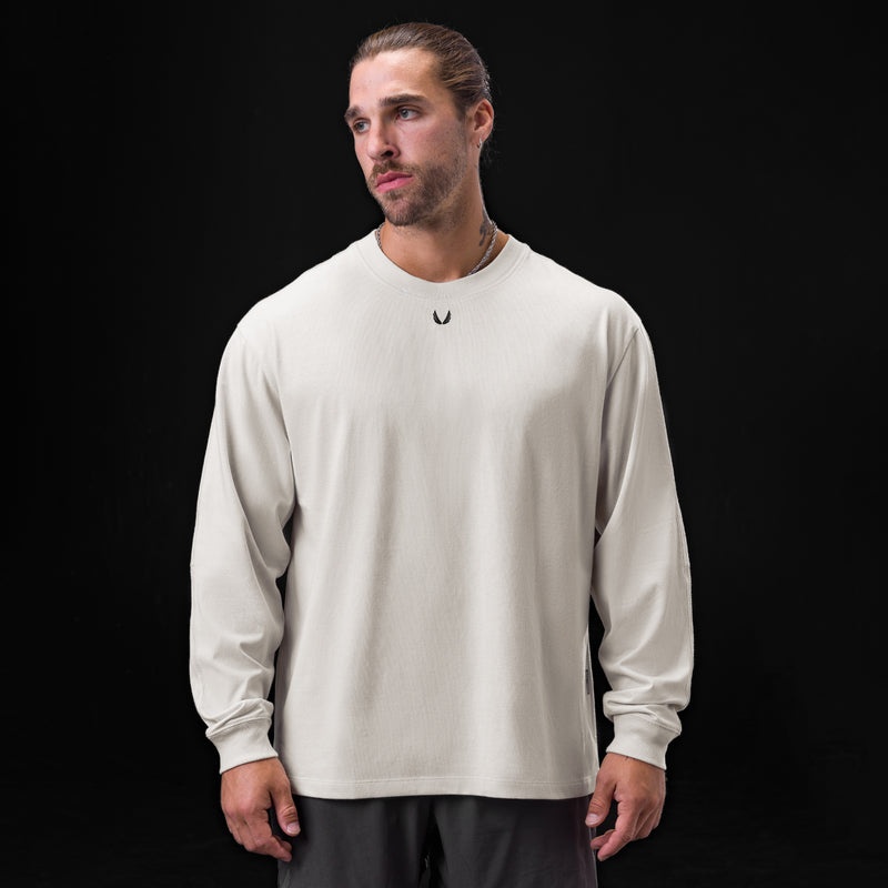 Asrv 0851. Tech Essential™ Relaxed Men's Long Sleeve White | 18235KFBC