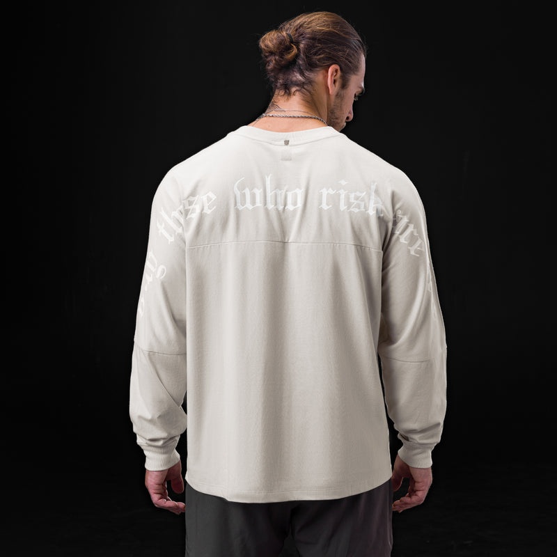 Asrv 0851. Tech Essential™ Relaxed Men's Long Sleeve Grey / White | 68319SEHT