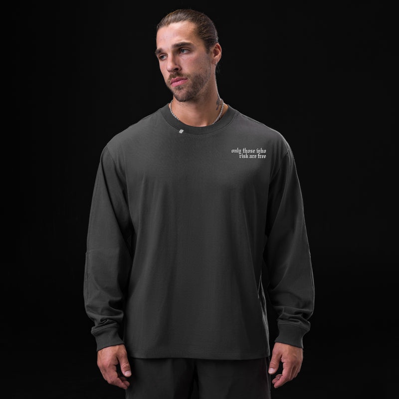 Asrv 0851. Tech Essential™ Relaxed Men's Long Sleeve Grey | 18703JZGB