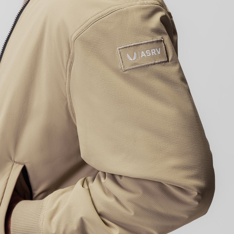 Asrv 0858. Ripstop Insulated Bomber Men's Jackets Khaki | 48901NXKG