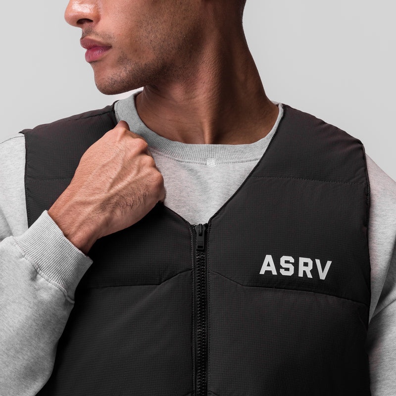 Asrv 0859. Ripstop Insulated Puffer Gilet Men's Jackets Black | 75812EJUM