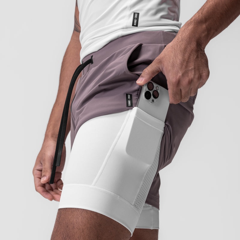 Asrv 0865. Tetra-Lite™ 5 Liner Men's Shorts White | 19526ZJVL