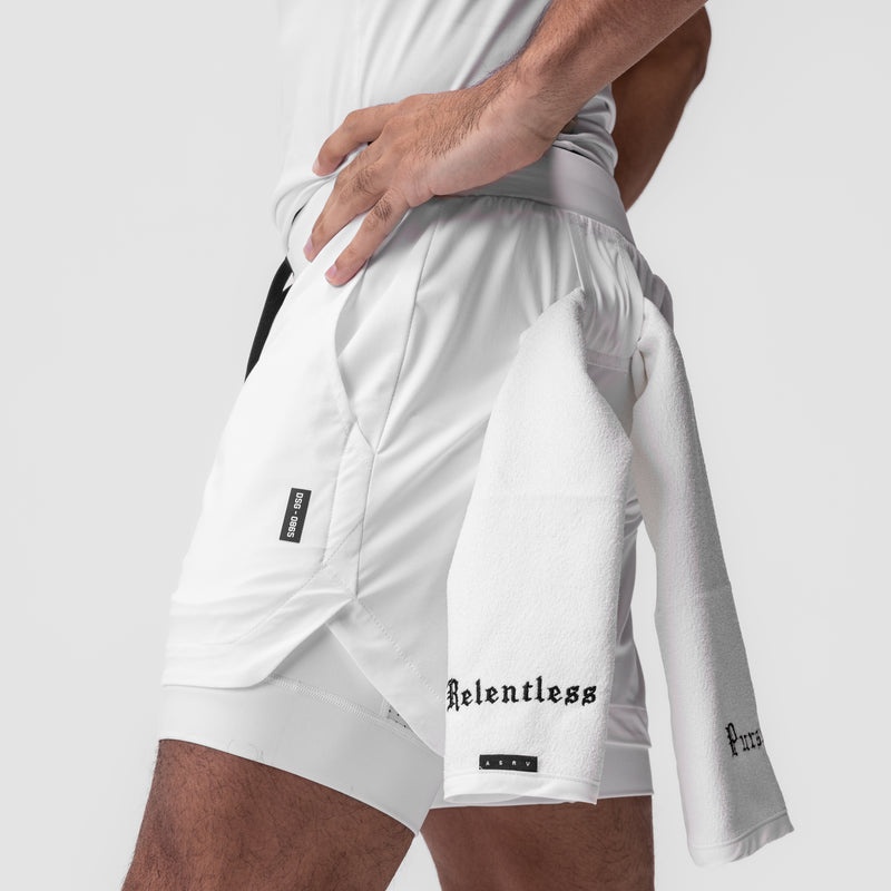 Asrv 0865. Tetra-Lite™ 5 Liner Men's Shorts White | 91704PBEN