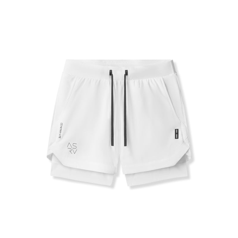 Asrv 0865. Tetra-Lite™ 5 Liner Men\'s Shorts White | 91704PBEN