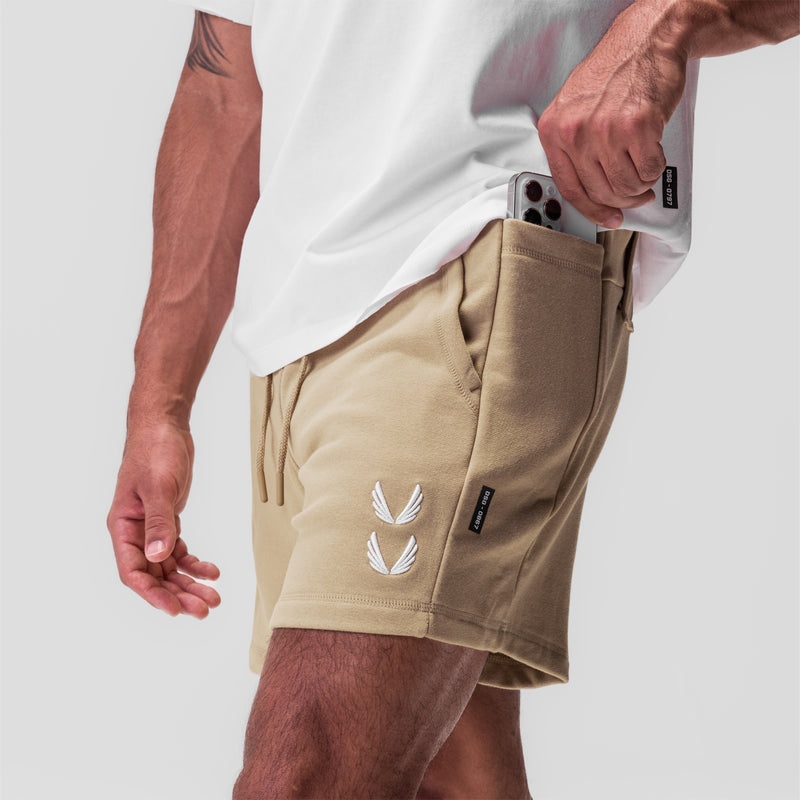 Asrv 0867. Tech-Terry™ Sidelock Sweat Men's Shorts Khaki | 92864QWLD