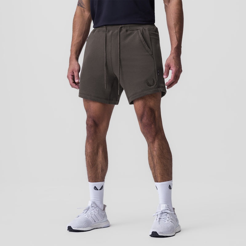 Asrv 0867. Tech-Terry™ Sidelock Sweat Men's Shorts Grey Brown | 20597HOAQ