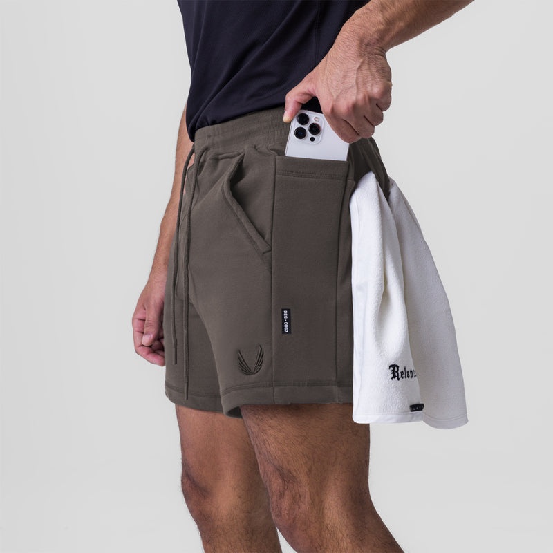 Asrv 0867. Tech-Terry™ Sidelock Sweat Men's Shorts Grey Brown | 20597HOAQ