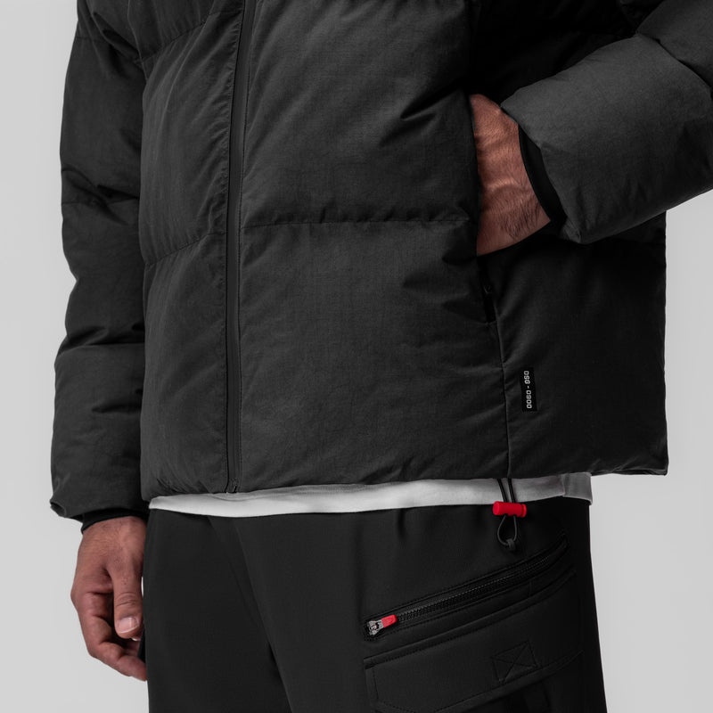 Asrv 0900. Weather-Ready Down Puffer Men's Jackets Black | 65018YEUK