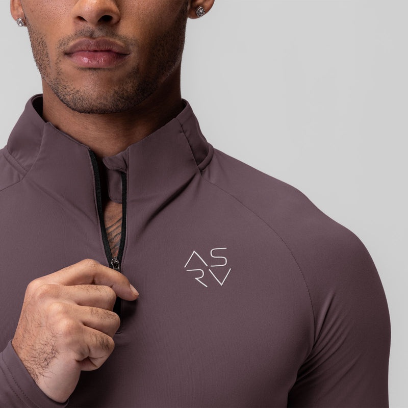 Asrv 0906. Thermal Training Quarter Zip Men's Long Sleeve Deep Purple | 21903IUXD