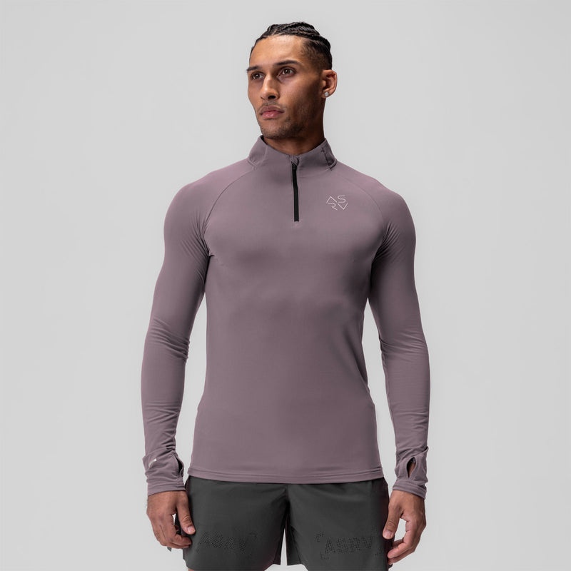 Asrv 0906. Thermal Training Quarter Zip Men's Long Sleeve Purple | 51324STHO