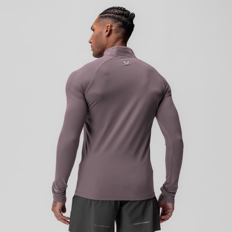 Asrv 0906. Thermal Training Quarter Zip Men's Long Sleeve Purple | 51324STHO