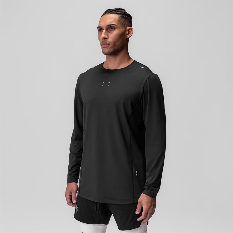 Asrv 0907. Nano-Mesh Training Men's Long Sleeve Black | 65874AGUJ