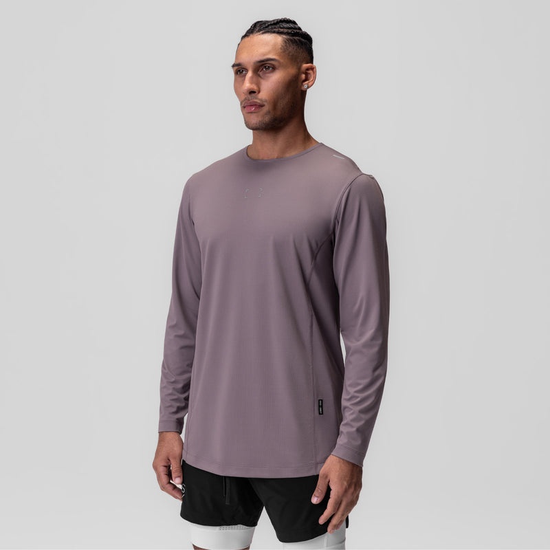 Asrv 0907. Nano-Mesh Training Men's Long Sleeve Purple | 65194PLWR