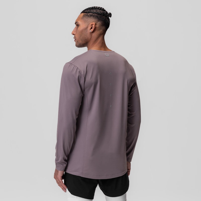 Asrv 0907. Nano-Mesh Training Men's Long Sleeve Purple | 65194PLWR