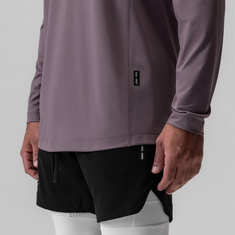 Asrv 0907. Nano-Mesh Training Men's Long Sleeve Purple | 65194PLWR