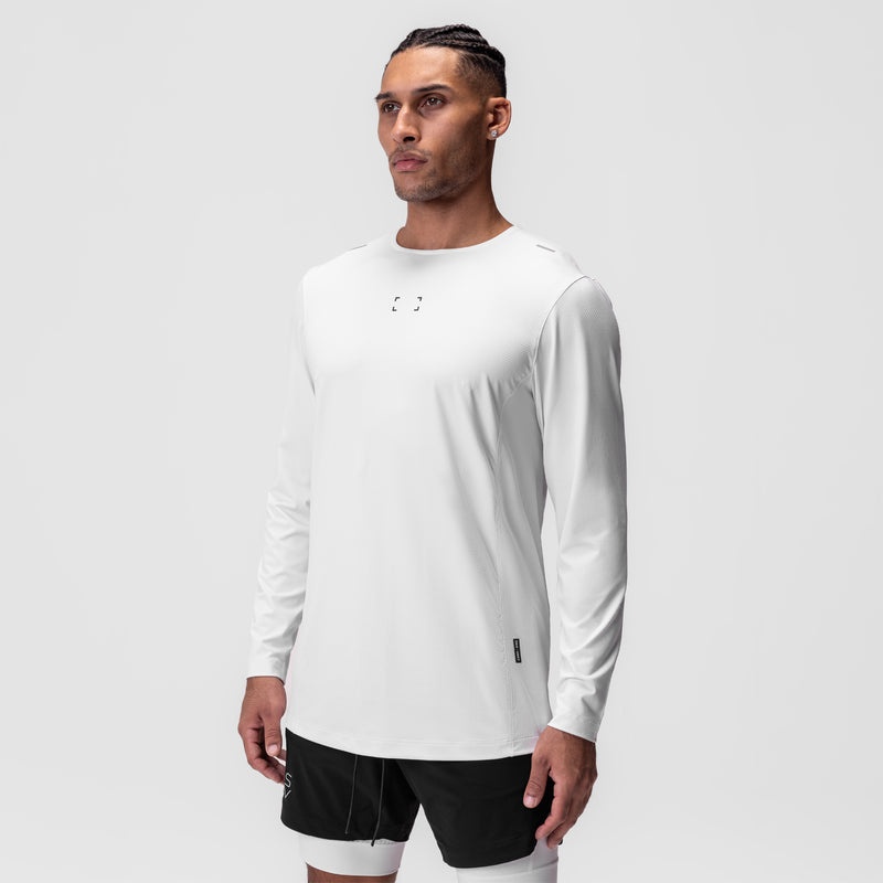 Asrv 0907. Nano-Mesh Training Men's Long Sleeve White | 36049XCMG