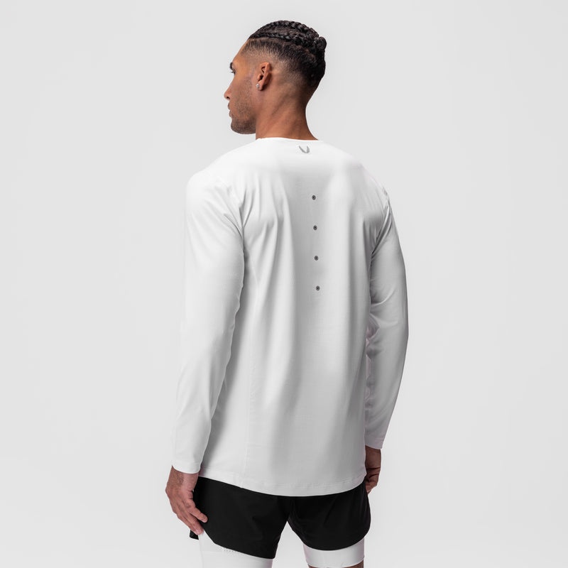 Asrv 0907. Nano-Mesh Training Men's Long Sleeve White | 36049XCMG