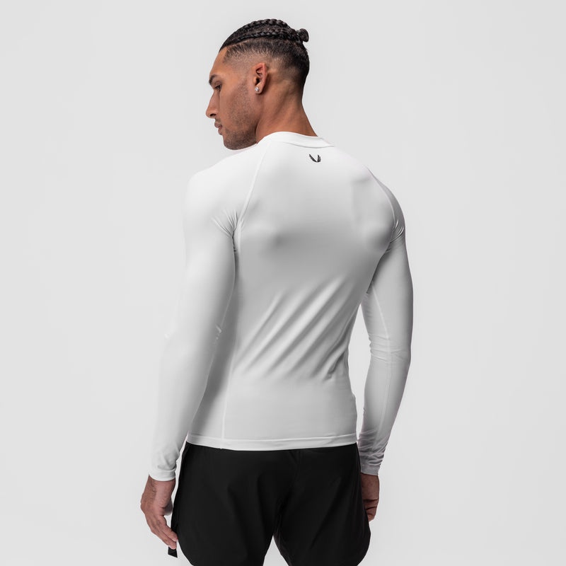 Asrv 0908. WarpFlexx™ Compression Mock Neck Men's Long Sleeve White | 47652STNE