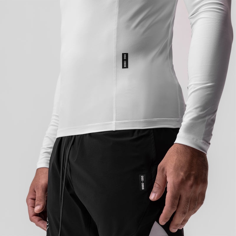 Asrv 0908. WarpFlexx™ Compression Mock Neck Men's Long Sleeve White | 47652STNE