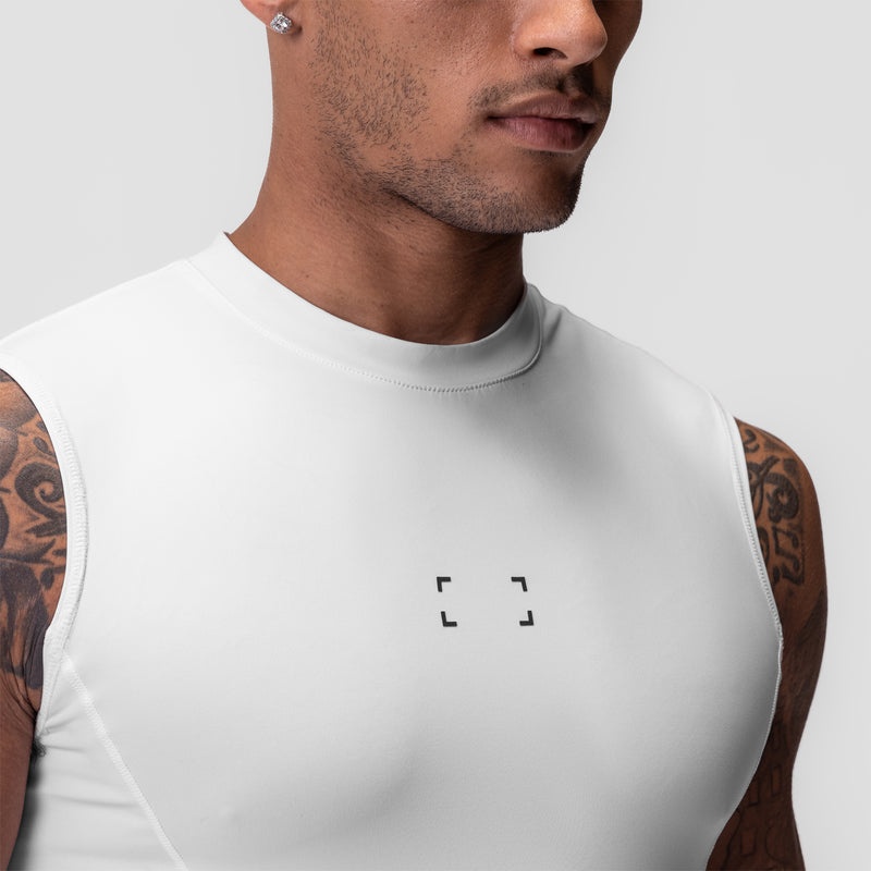 Asrv 0909. WarpFlexx™ Compression Cutoff Men's Tanks White | 03546XCHI