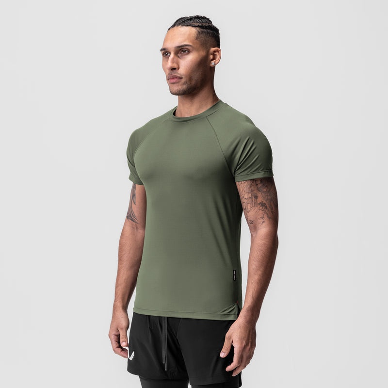 Asrv 0918. AeroSilver® Fitted Men's Short Sleeve Olive | 50936RKTS