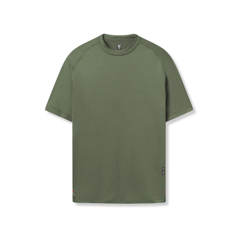 Asrv 0918. AeroSilver® Fitted Men\'s Short Sleeve Olive | 50936RKTS