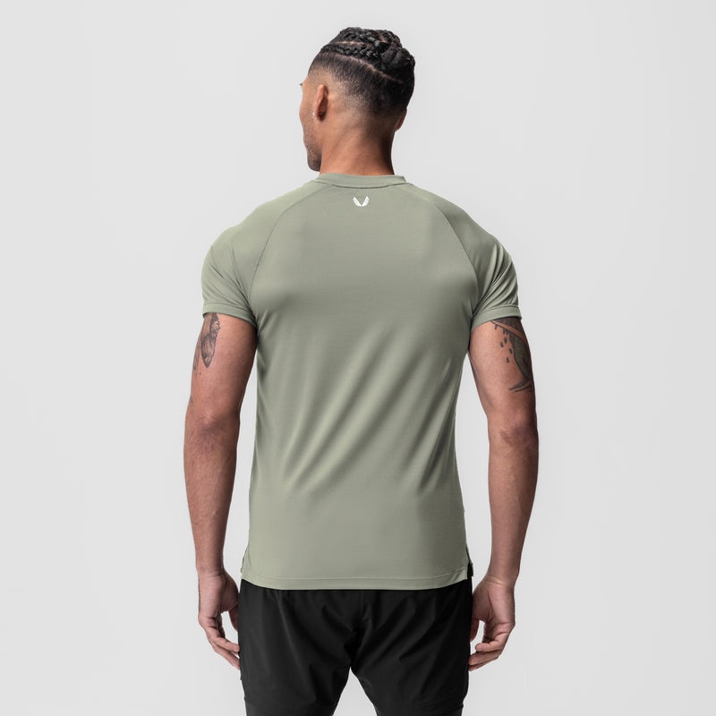 Asrv 0918. AeroSilver® Fitted Men's Short Sleeve Olive | 81035KPOE