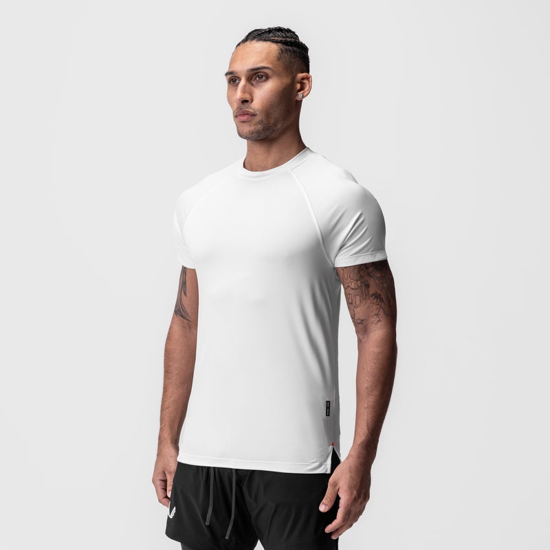 Asrv 0918. AeroSilver® Fitted Men's Short Sleeve White | 58934ZLEG