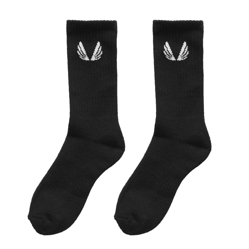 Asrv Essential Crew (3 Pair) Men's Socks Black | 06573NVFZ