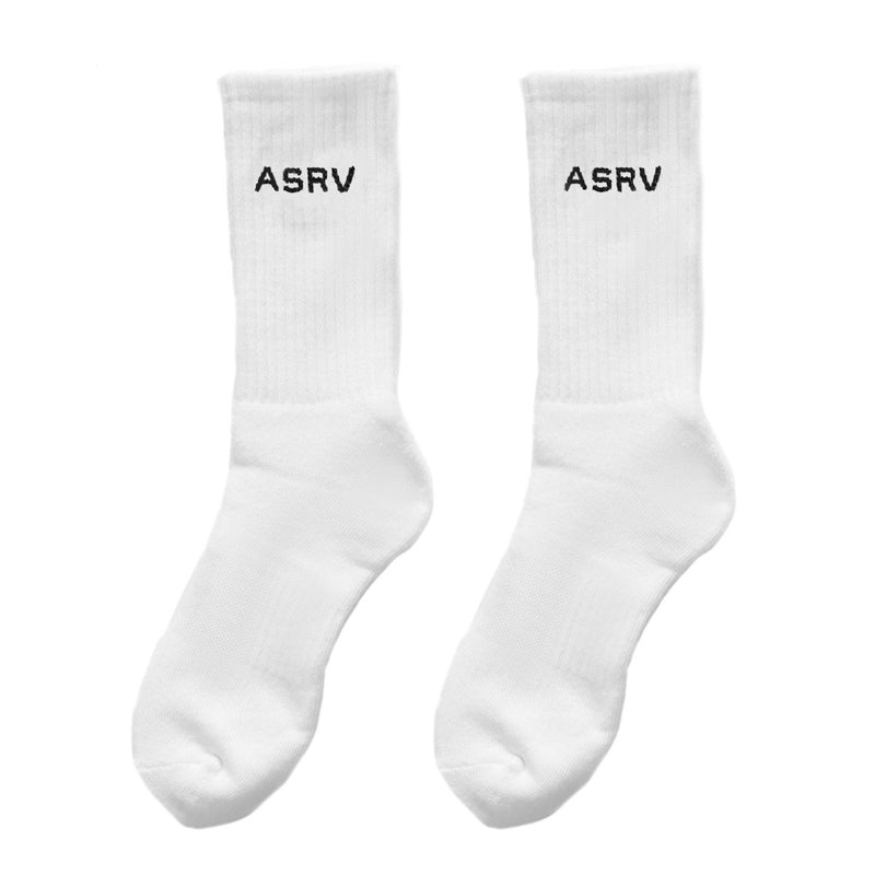 Asrv Essential Crew (3 Pair) Men's Socks White | 71248JLMS